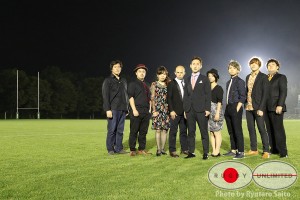 トップリーグのプレスカンファレンスに出席したカルナバケーションのリーダー村田匠さん。村田毅選手の実兄だ。